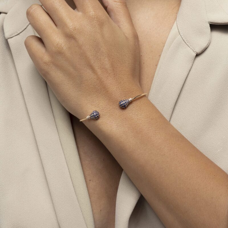 Light Diamond Bracelet with Sapphire - Image 2