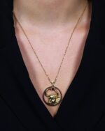 Zodiac Diamond Necklace Taurus with Fancy Diamond and Precious Stone - Image 2