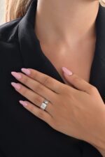 Wedding Band Diamond Ring Leaves - Image 2