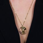 Zodiac Diamond Necklace Aquarius with Fancy Diamonds and Precious Stone - Image 2