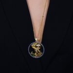 Zodiac Diamond Necklace Aquarius with Blue Sapphire and Precious Stones - Image 2