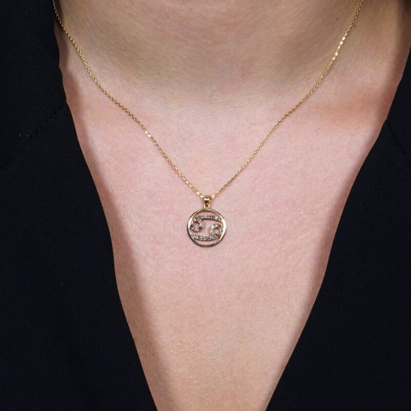 Zodiac Brown Diamond Necklace Cancer - Image 2