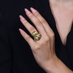 Zodiac Diamond Ring Virgo with Precious Stone - Image 2