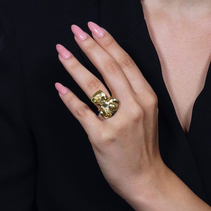 Zodiac Diamond Ring Virgo with Precious Stone - Image 2
