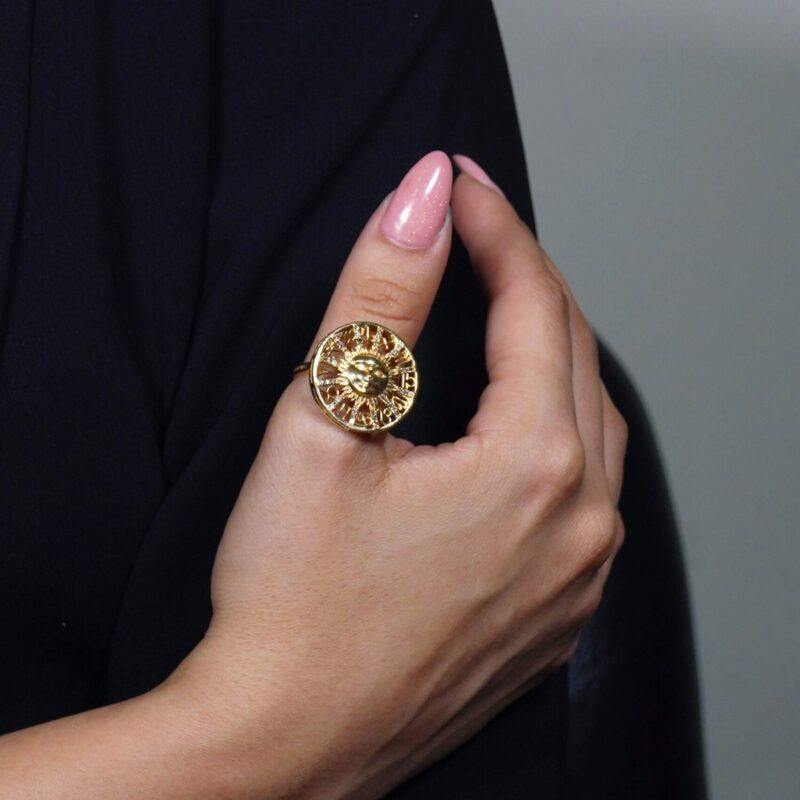 Zodiac Diamond Ring with Brown Diamond - Image 2