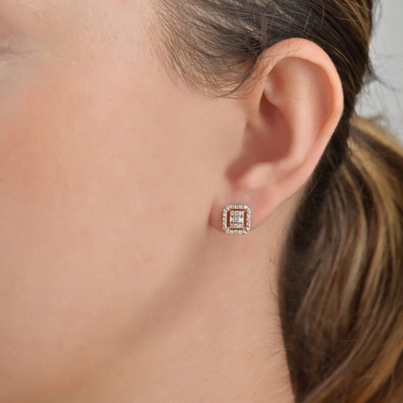 Classic Diamond Earrings - Image 2