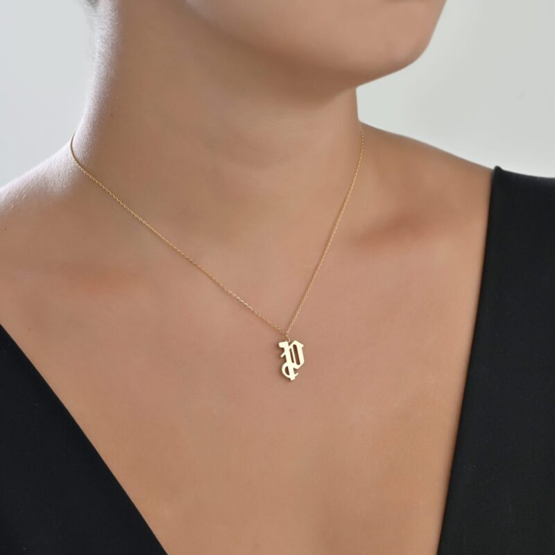 Initials Necklace Letter P - Image 2