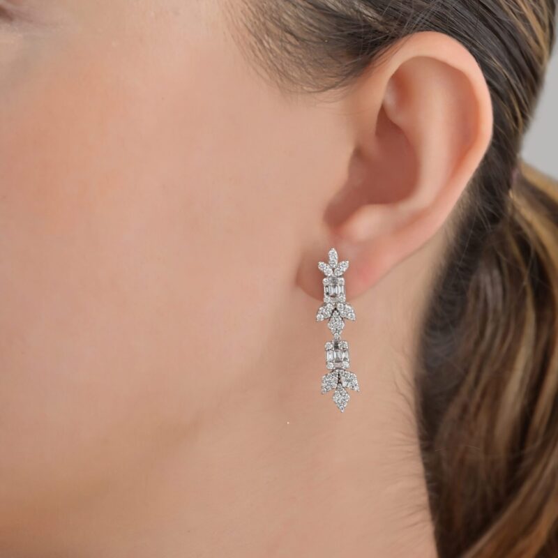 Bridal Diamond Earrings - Image 2