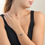 Light Diamond Bracelet with Sapphire - Image 2