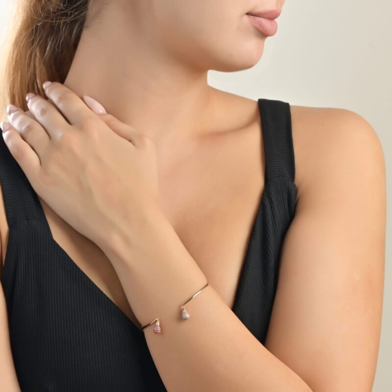Light Diamond Bracelet with Ruby - Image 2