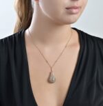 Light Diamond Necklace with Fancy Brown Diamond - Image 2