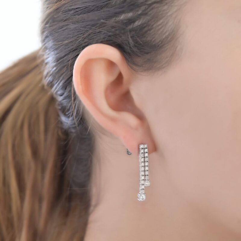 Classic Diamond Earrings - Image 2
