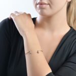 Light Diamond Bracelet with Blue Diamond - Image 2