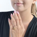 Light Diamond Ring with Yellow Sapphire - Image 2