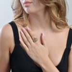 Crown Gold Ring with Precious Colors - Image 2
