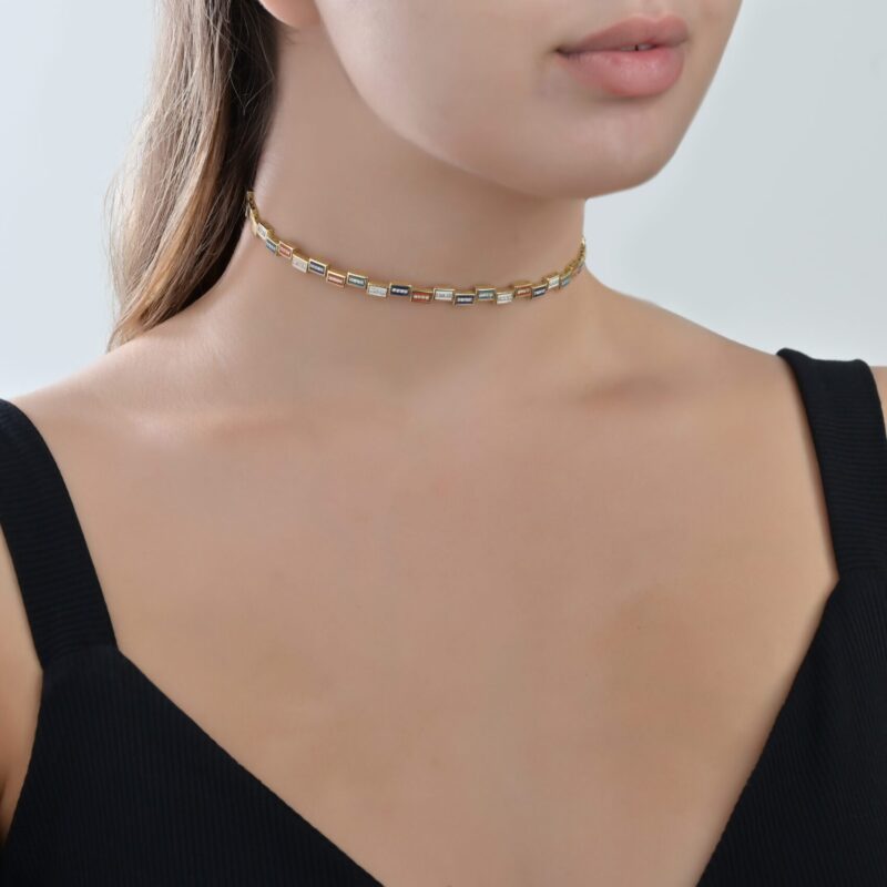 Daily Dazzle Diamond Choker with Enamel - Image 2
