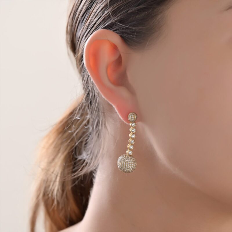Boule Diamond Earrings - Image 2