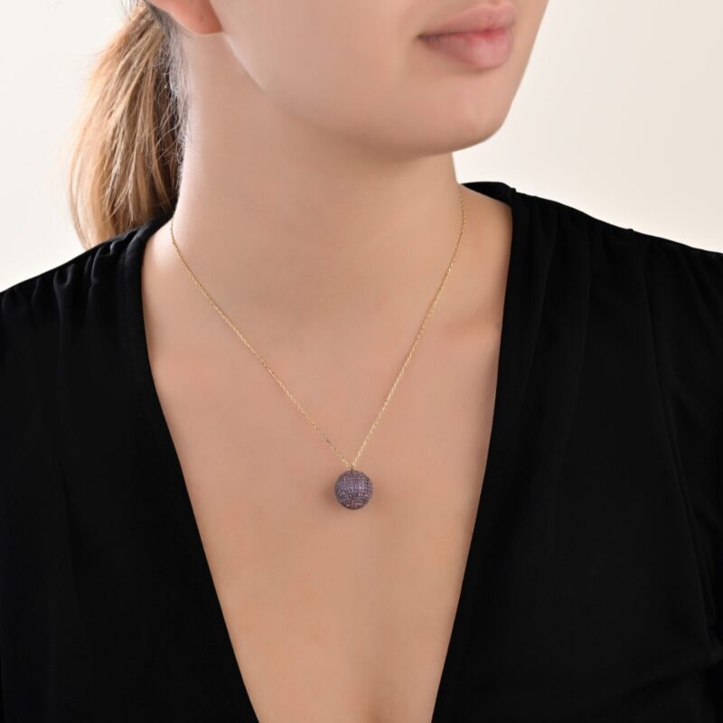 Boule Necklace with Precious Stone - Image 2