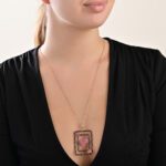 Cards Necklace with Ruby and Black Diamond - Image 2