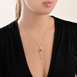 Daily Dazzle Key Diamond Necklace with Ruby - Image 2