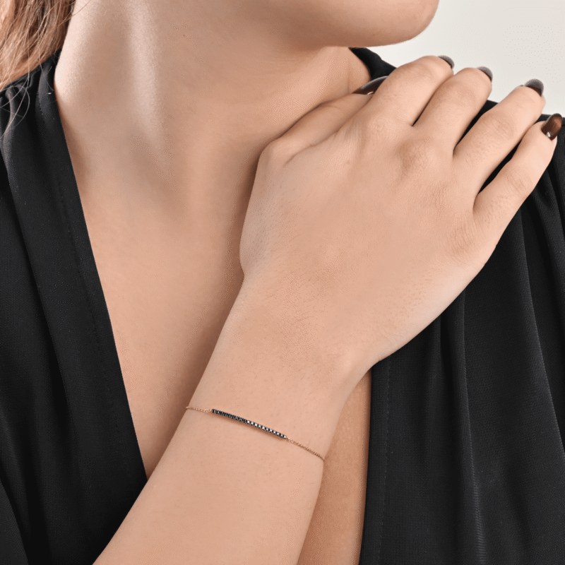 Classic Bracelet with Black Diamond - Image 2