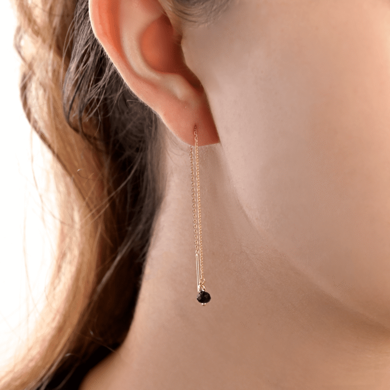 Daily Dazzle Gold Earrings with Colored stones - Image 2