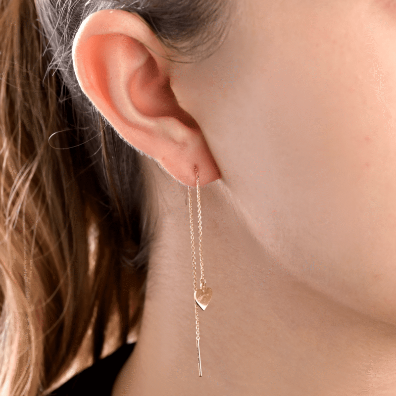 Daily Dazzle Summer Heart Gold Earrings - Image 2