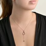 Daily Dazzle Diamond Necklace with Black Diamond and Sapphire - Image 2