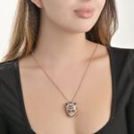 Daily Dazzle Diamond Necklace with Black Diamond and Emerald - Image 2
