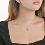 Daily Dazzle Diamond Necklace with Colored Stone - Image 2