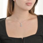 Classic Diamond Emerald Necklace - Image 2