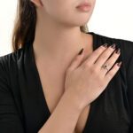 Classic Diamond Ring with Fancy Black Diamond - Image 3