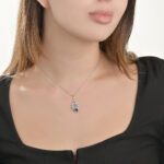 Daily Dazzle  Diamond Necklace with Blue Sapphire - Image 2