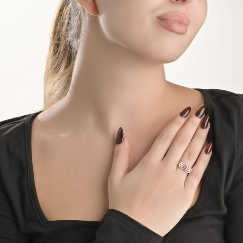 Daily Dazzle Diamond Ring with Colored Stones - Image 2
