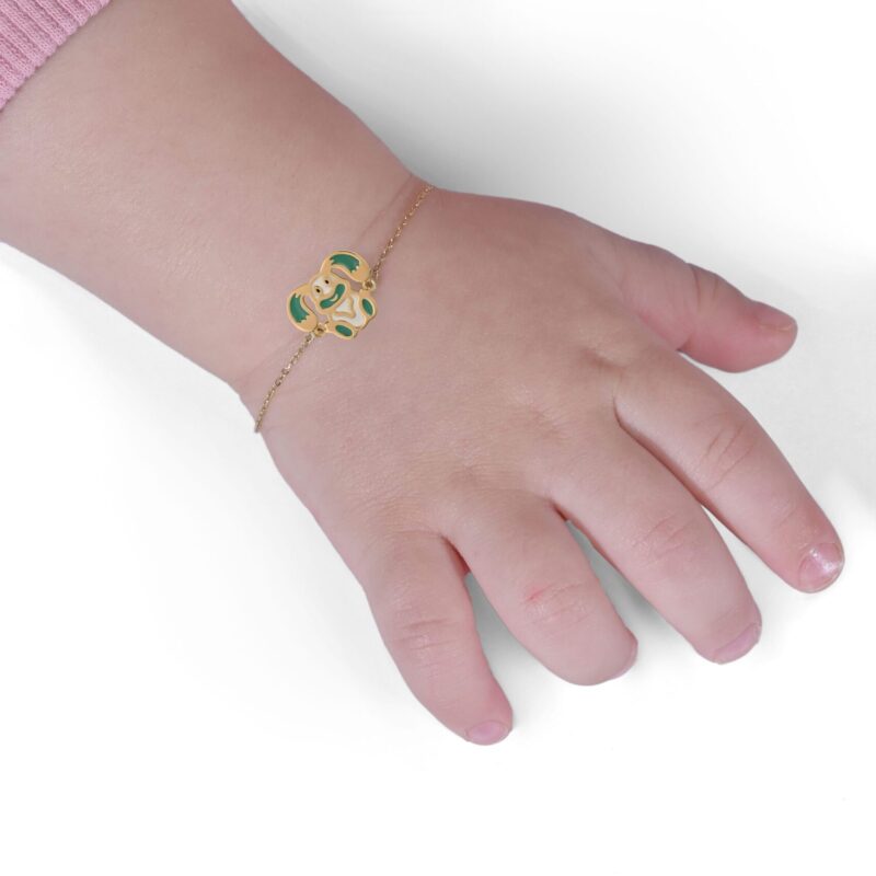 Kids Rabbit Bracelet with Enamel - Image 2