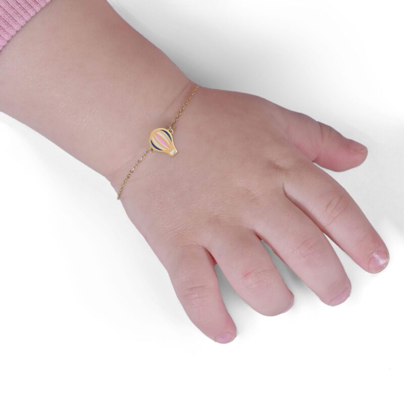 Kids Hot Air Balloon Bracelet with Enamel - Image 2