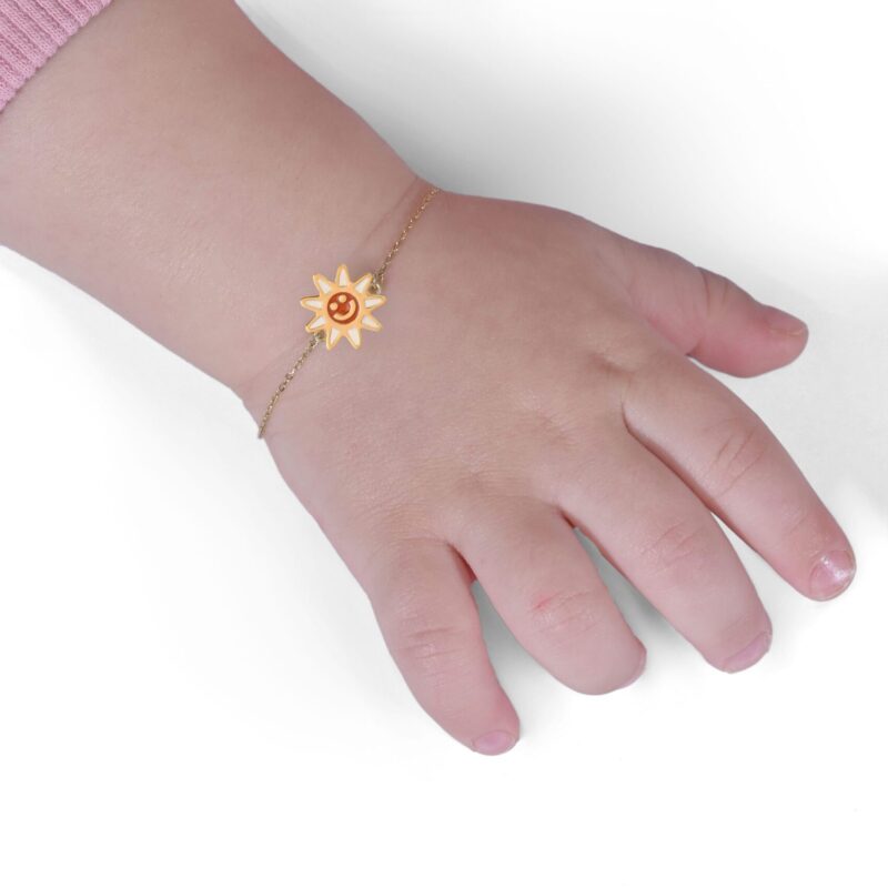 Kids Smiley Star Bracelet with Enamel - Image 2