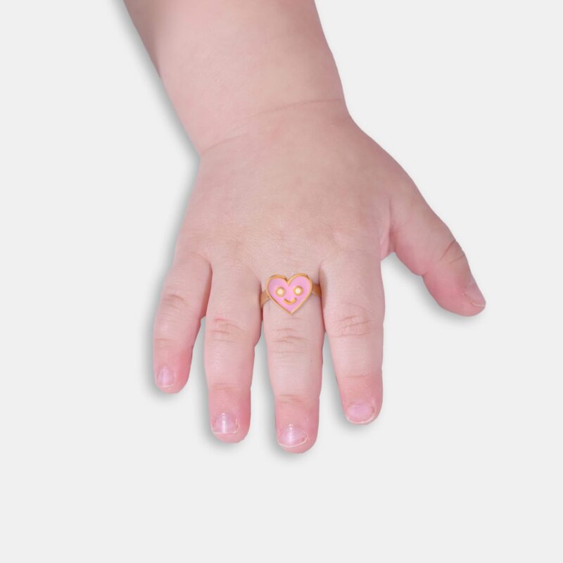 Kids Heart Ring with Enamel - Image 2