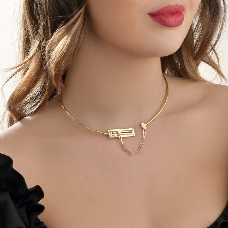 Love Lock Gold Choker - Image 2