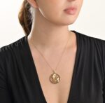 Zodiac Diamond Necklace Gemini with Black Diamond and Precious Stone - Image 2