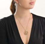 Zodiac Diamond Necklace Libra with Brown Diamond and Precious Stone - Image 2
