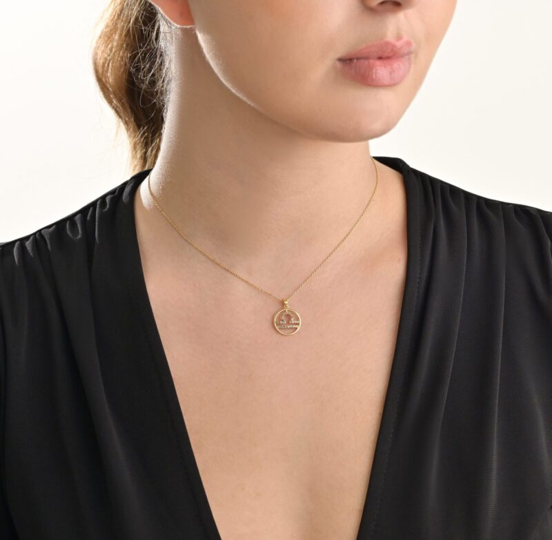 Zodiac Brown Diamond Necklace  Libra - Image 2