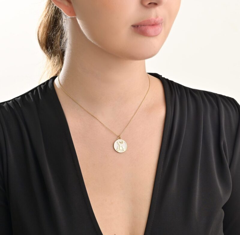 Zodiac Diamond Necklace Scorpio with Enamel - Image 2