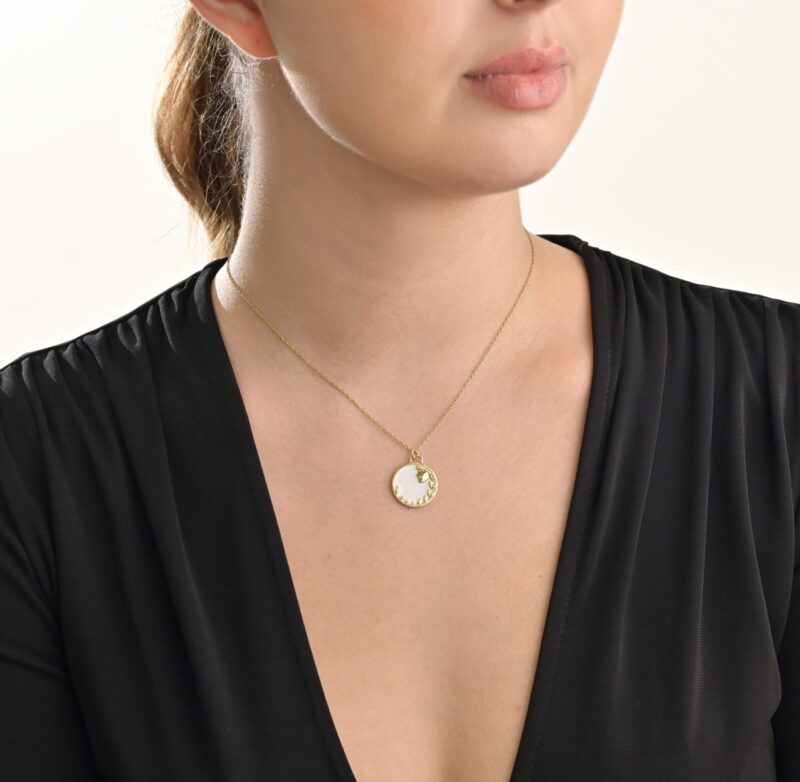 Zodiac Diamond Necklace Virgo with Enamel - Image 2