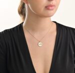 Zodiac Diamond Necklace Aquarius with Enamel - Image 2