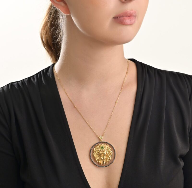 Zodiac Diamond Necklace Taurus with Ruby and Precious Stone - Image 2