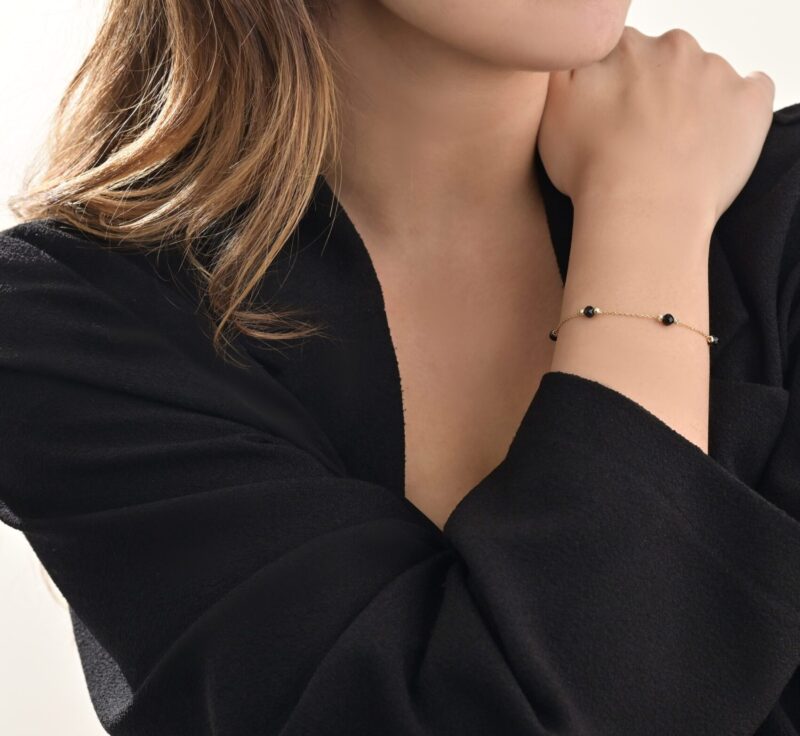 Daily Dazzle Gold Bracelet with Colored Beads - Image 2