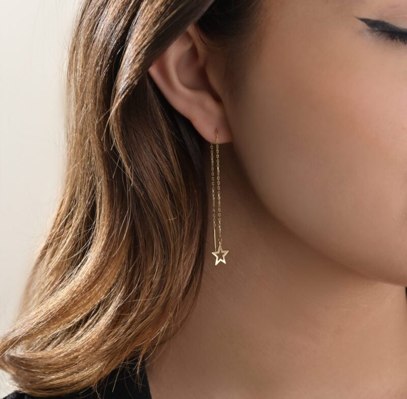 Daily Dazzle Summer Star Gold Earrings - Image 2