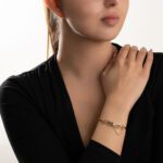 Love Lock Diamond Bracelet with Pink Sapphire - Image 2