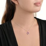 Daily Dazzle  Diamond Necklace with Ruby - Image 2
